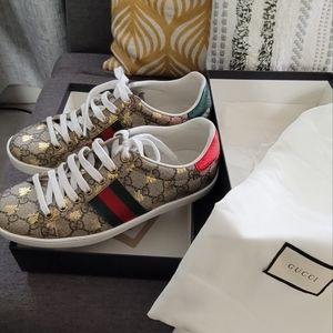 Gucci Women's Ace GG Supreme Sneaker with Bees